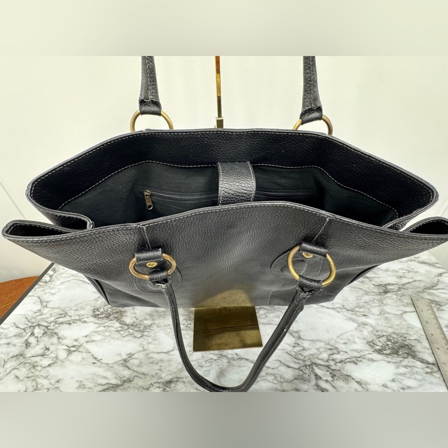 Cristian Genuine Leather Black Tote Bag – Made in Italy