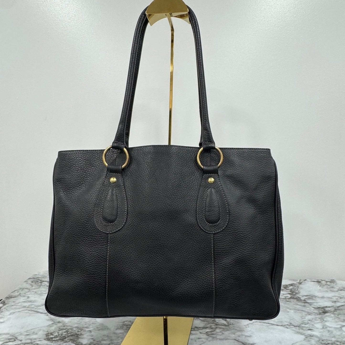 Cristian Genuine Leather Black Tote Bag – Made in Italy