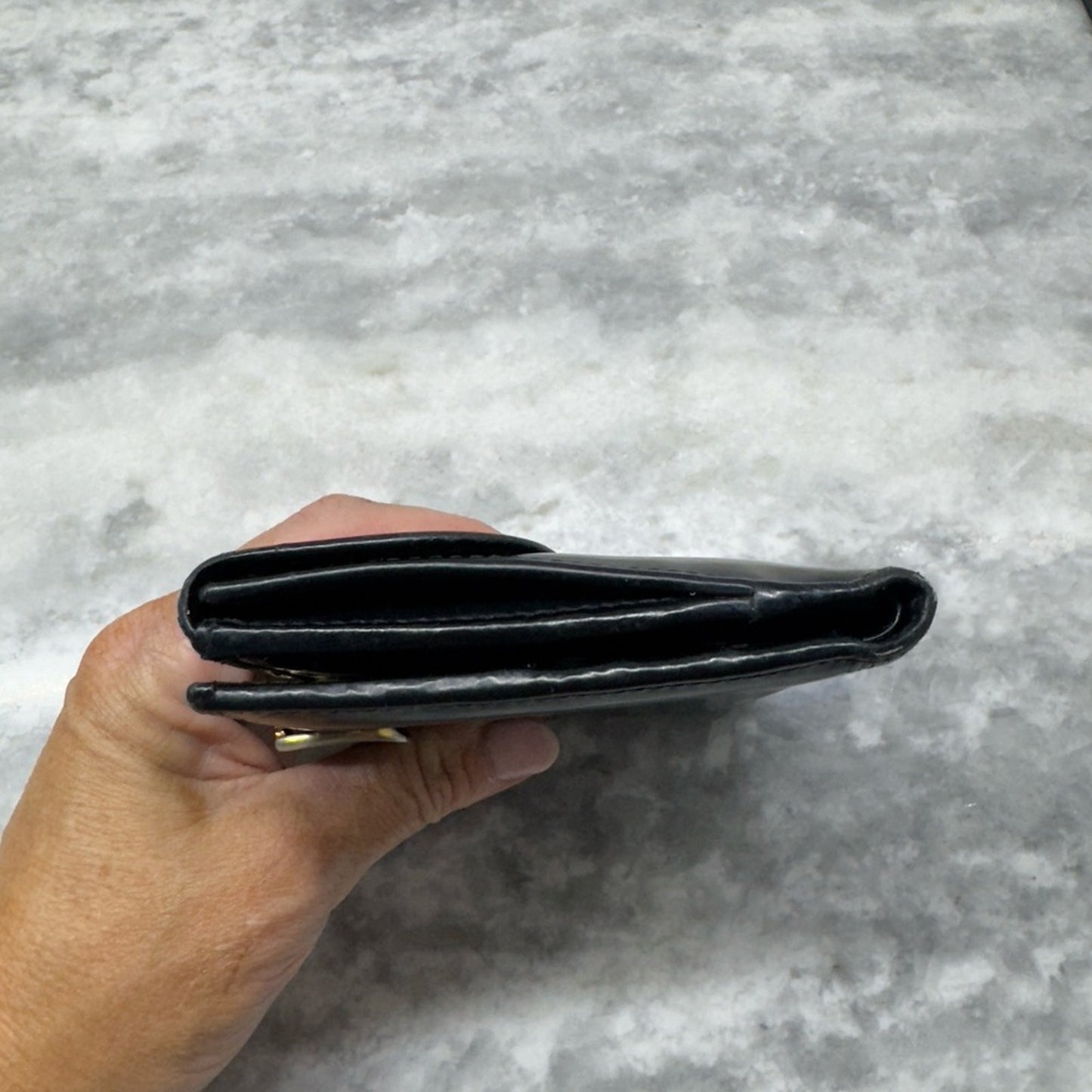 Gucci Black Leather Wallet with G Clasp | Red Interior | Vintage