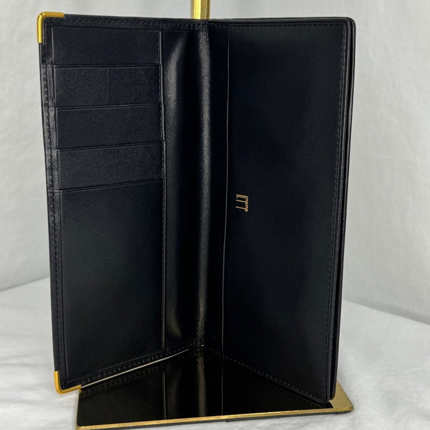 Dunhill Black Leather Long Wallet -