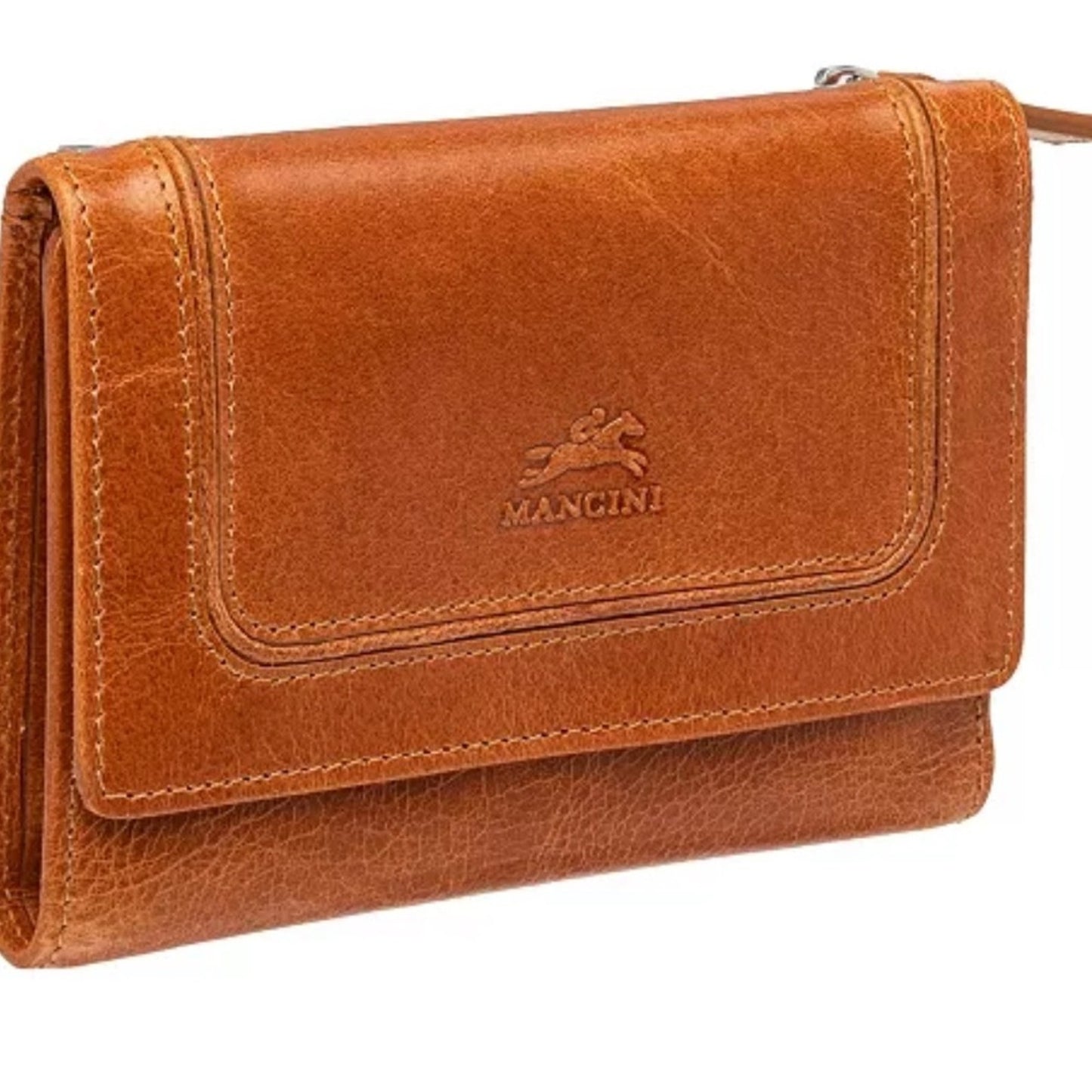 Mancini South Beach RFID Mini Leather Clutch Wallet with Dust Bag