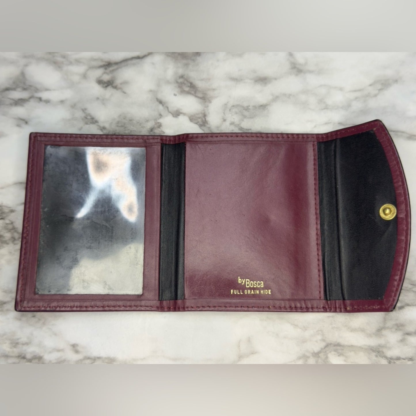 Vintage BOSCA Full Grain Hide Leather Unisex Card Wallet