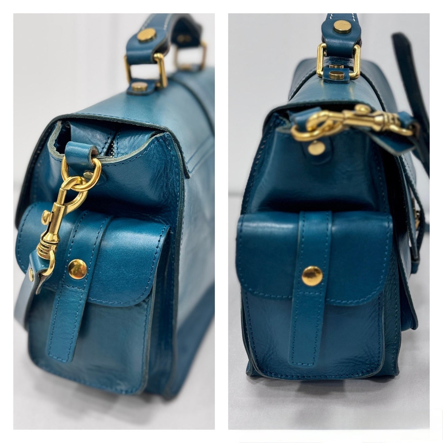 Old Trend Turquoise Leather Valley Breeze Crossbody w/ Dust Bag