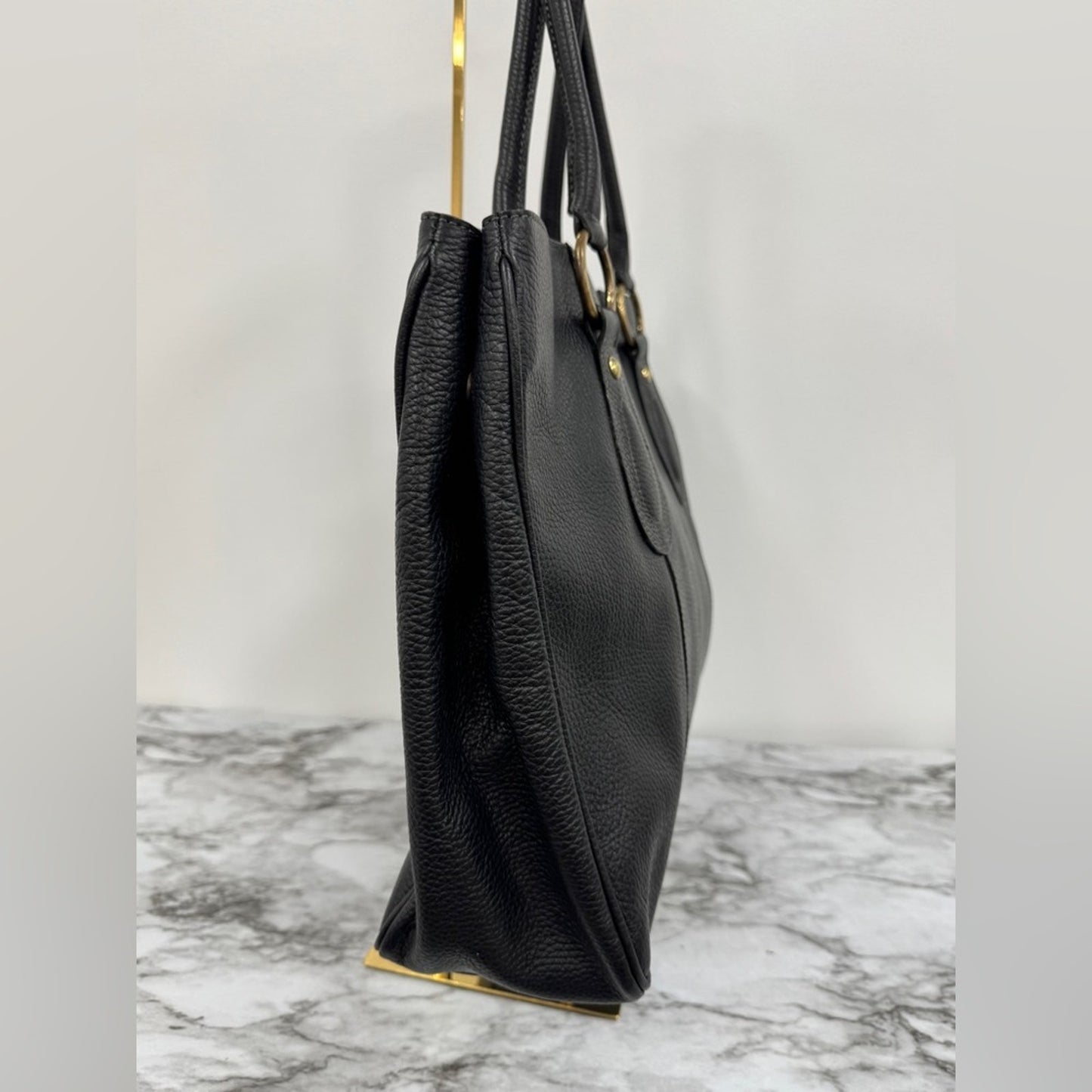 Cristian Genuine Leather Black Tote Bag – Made in Italy