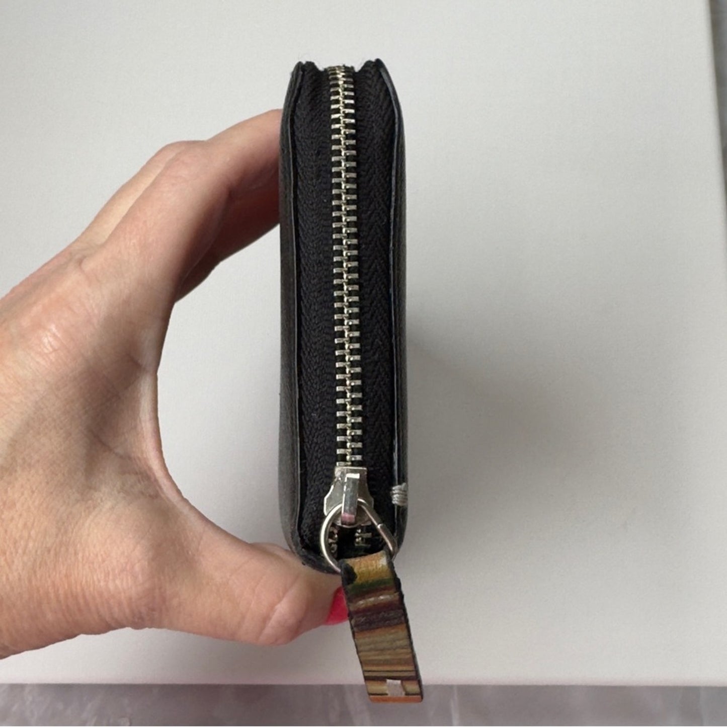 Paul Smith Saffiano Leather Black Zip-Around Wallet