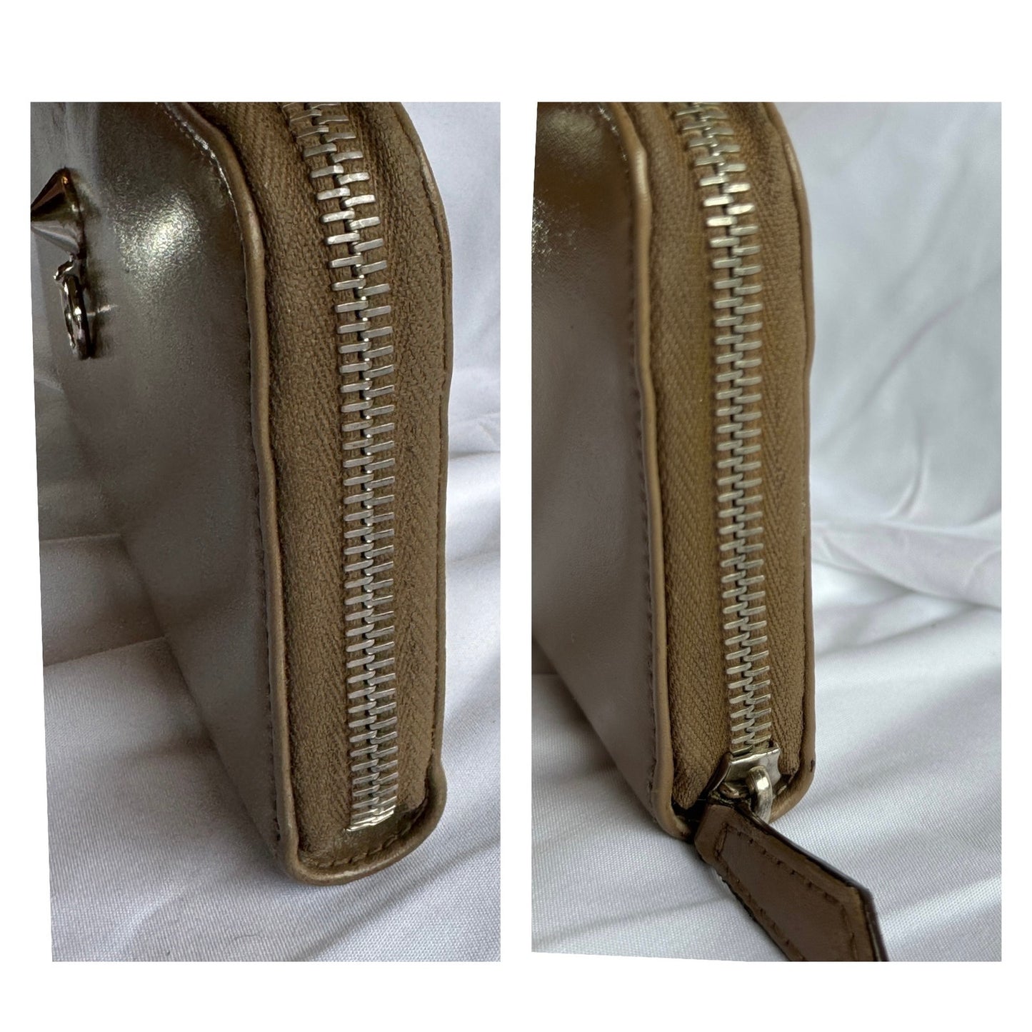 Fendi By the Way Zip Around Leather Wallet