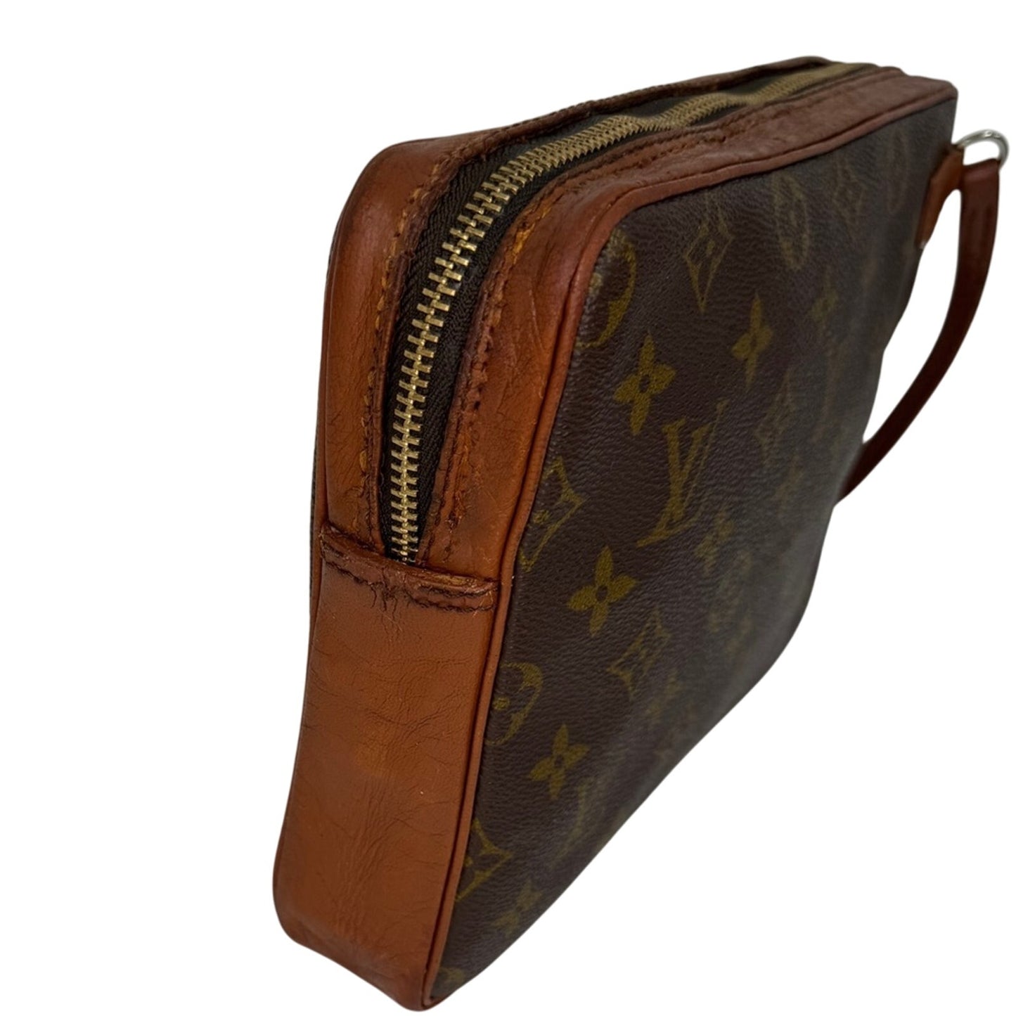 Louis Vuitton Monogram Wristlet Clutch Pouch - Rare LV Vintage Collector Piece