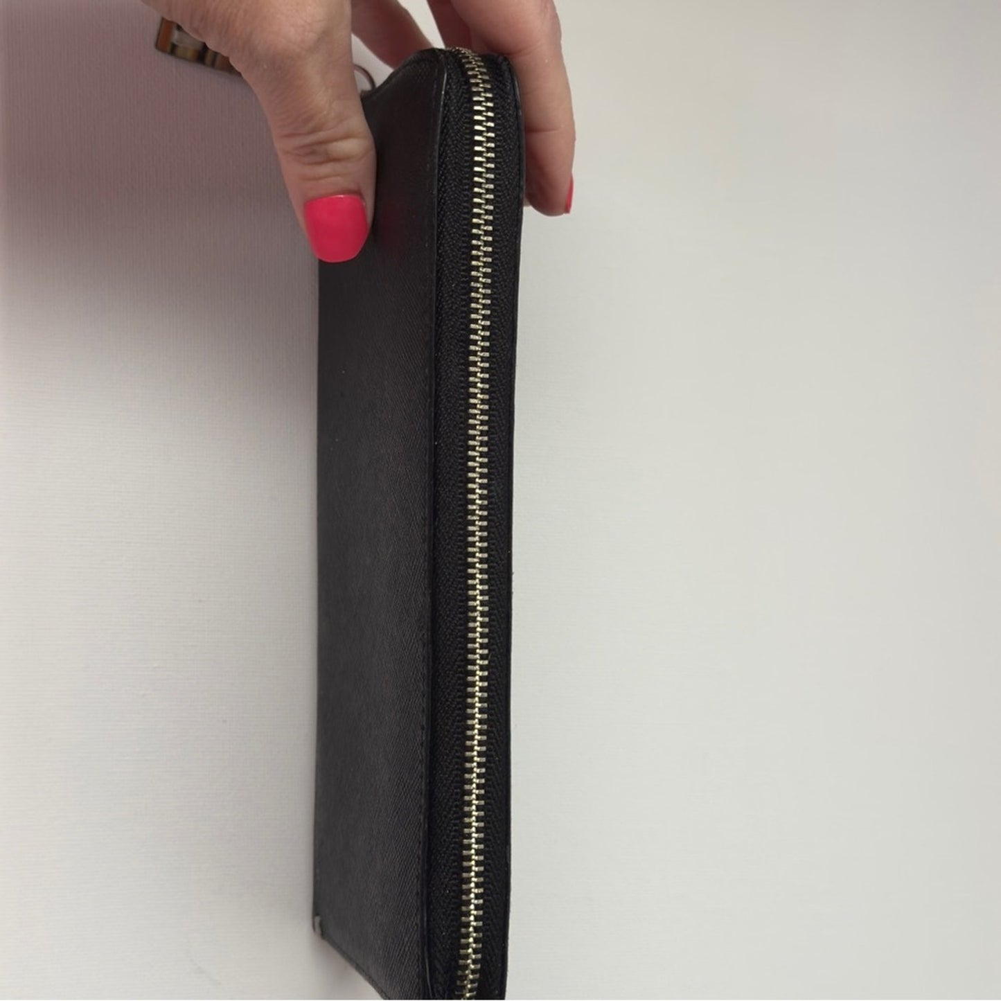 Paul Smith Saffiano Leather Black Zip-Around Wallet