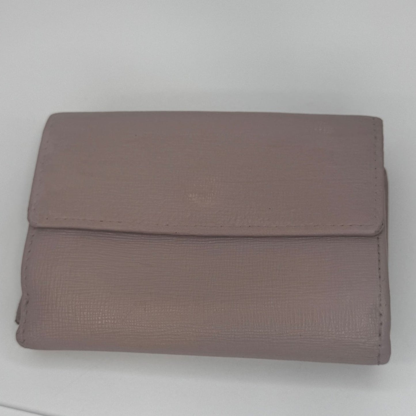 Furla Pink Leather Compact Wallet – Snap Closure, Coin Pocket, Trifold
