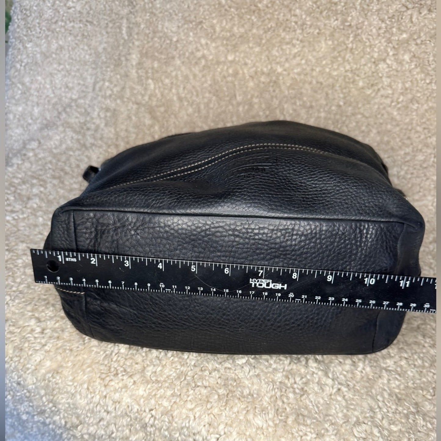 Coach 5715 Black Pebble Leather Slouchy Shoulder Bag Black Leather Shoulder Bag