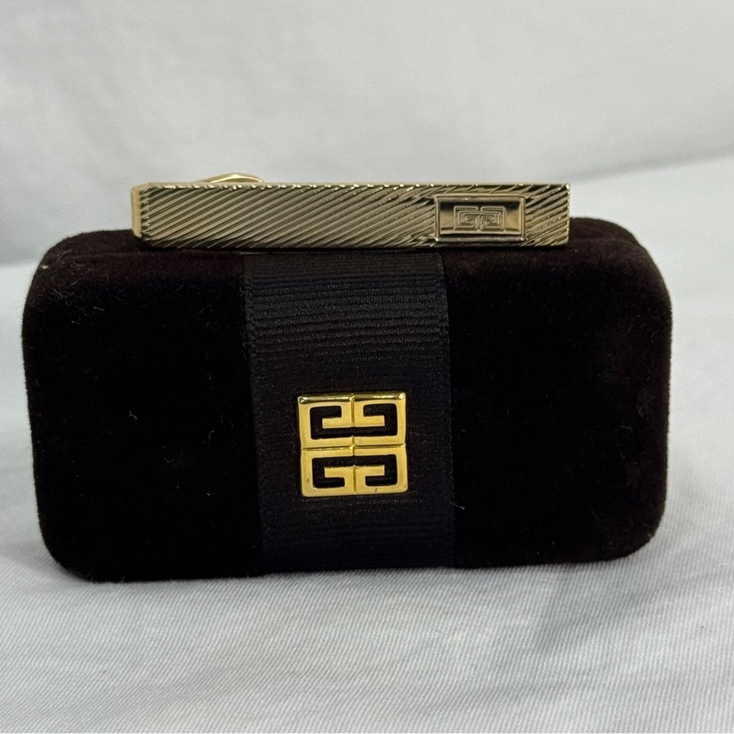 Givenchy Vintage Tie Clip with Original Velvet Box