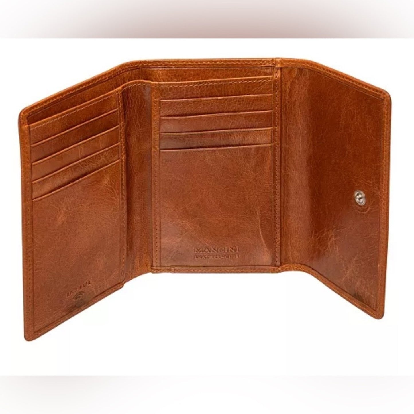 Mancini South Beach RFID Mini Leather Clutch Wallet with Dust Bag