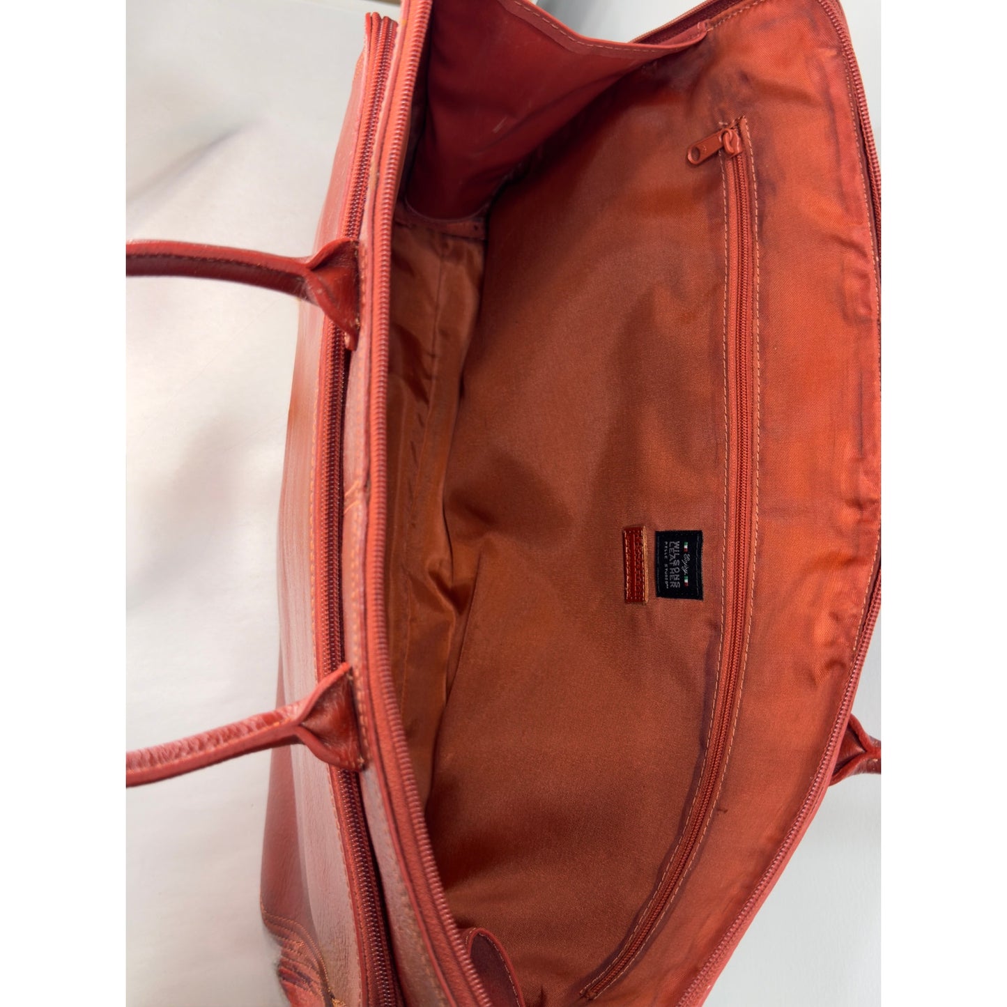 Wilsons Italian Leather Briefcase Messenger Laptop Tote Bag