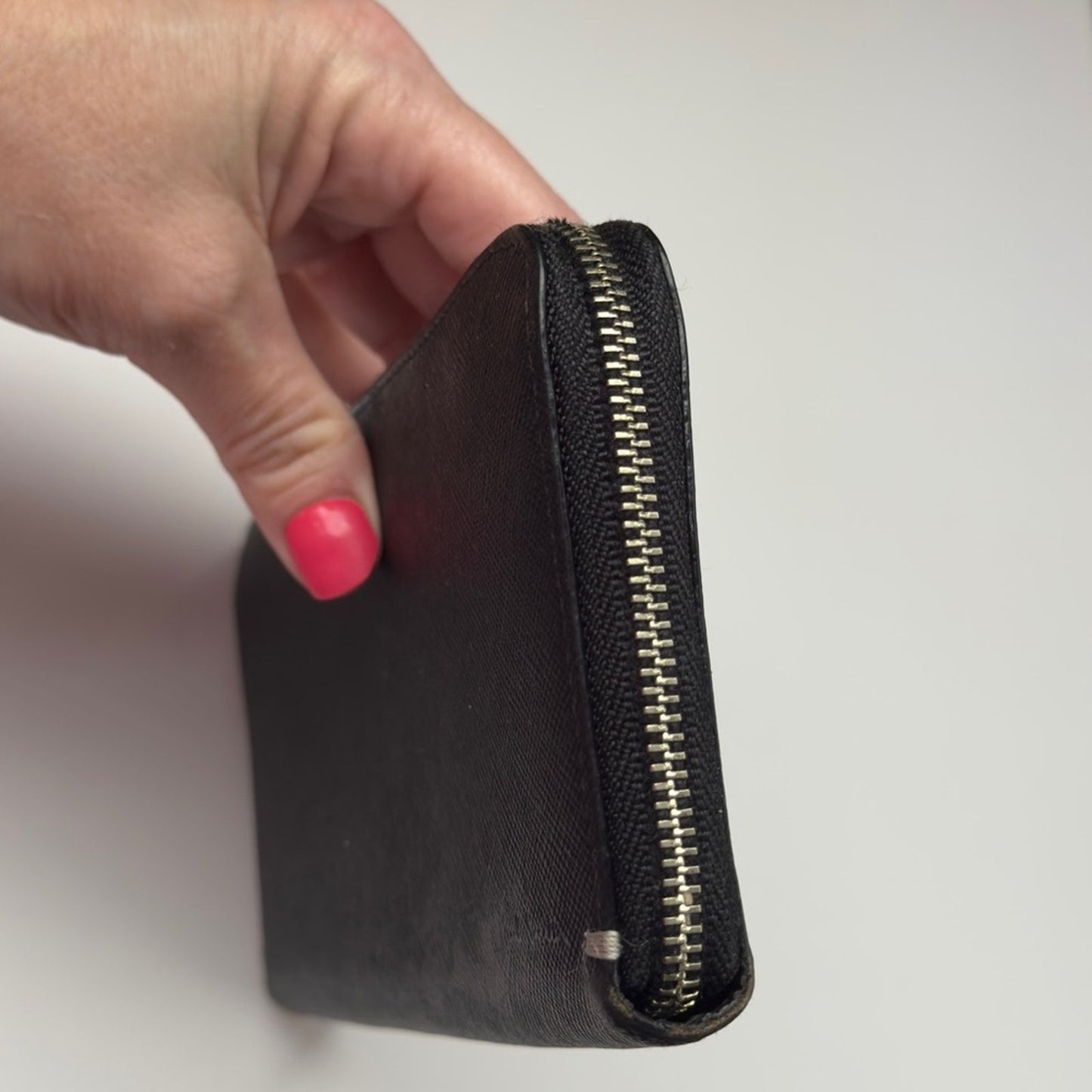 Paul Smith Saffiano Leather Black Zip-Around Wallet