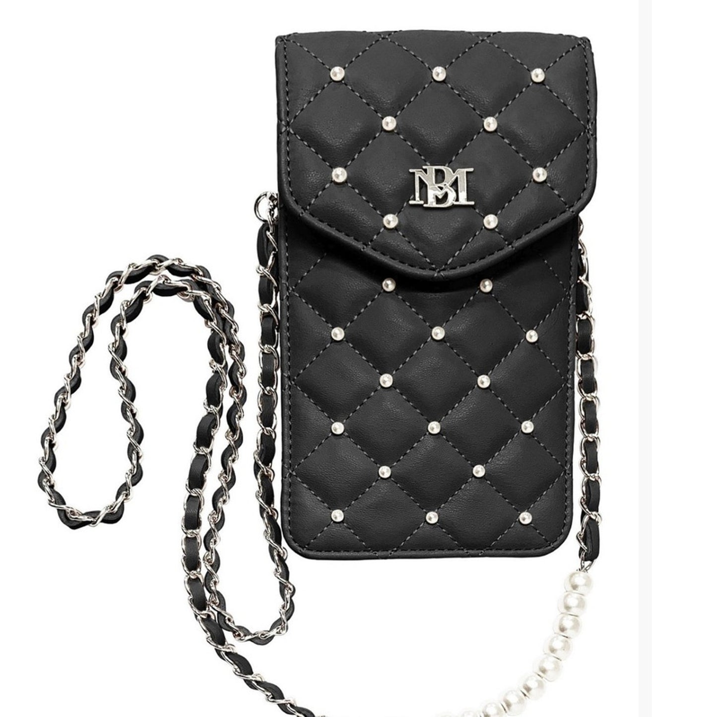 Badgley Mischka crossbody WITH DIAMOND QUILTING AND PEARLS