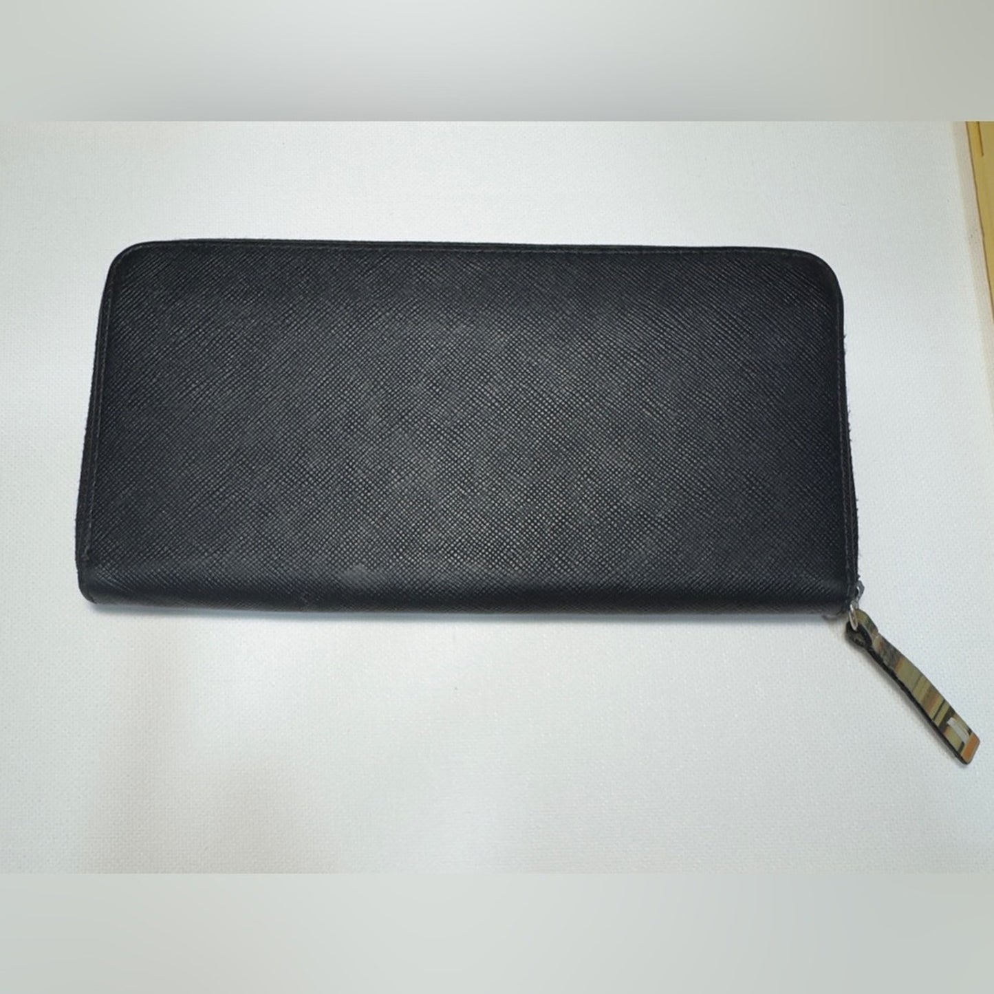 Paul Smith Saffiano Leather Black Zip-Around Wallet