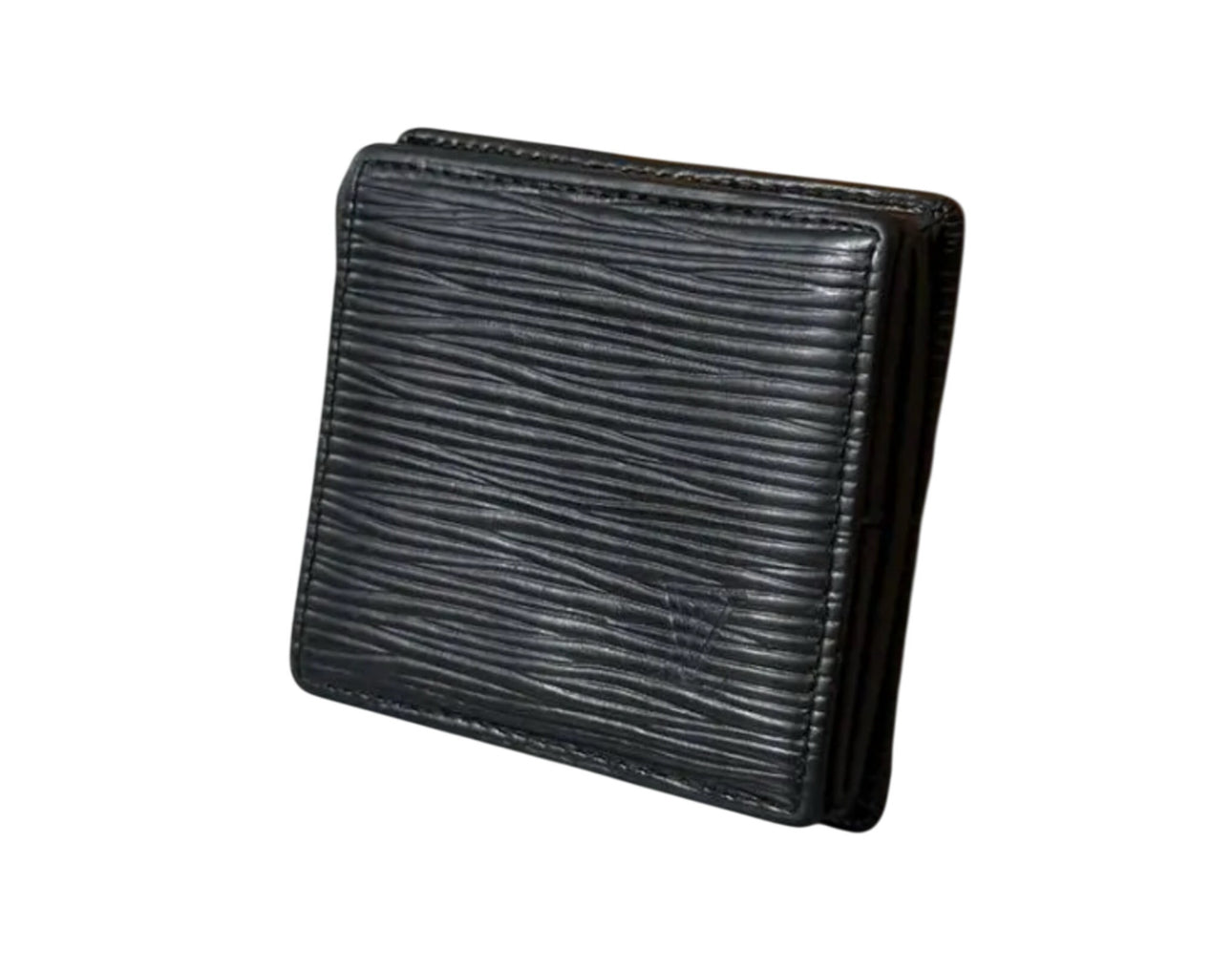 Louis Vuitton Black Epi Leather Porte Monnaie Boite Coin Case Wallet M63697