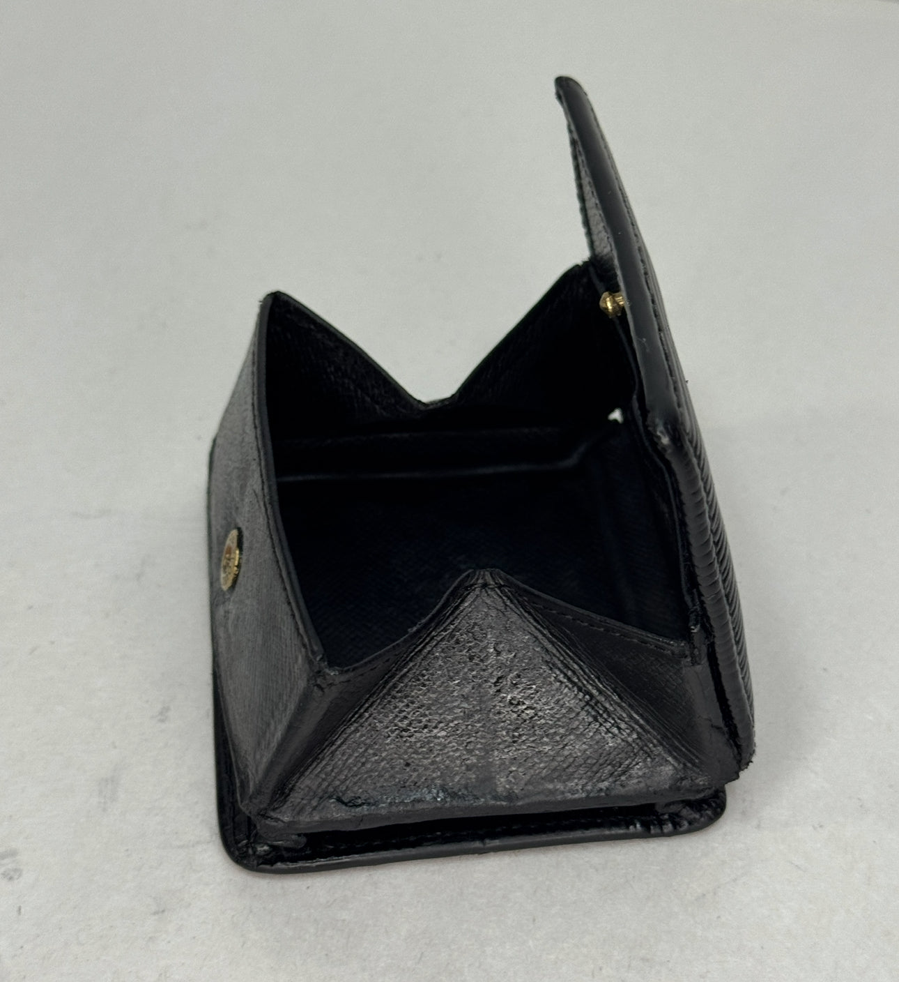 Louis Vuitton Black Epi Leather Porte Monnaie Boite Coin Case Wallet M63697