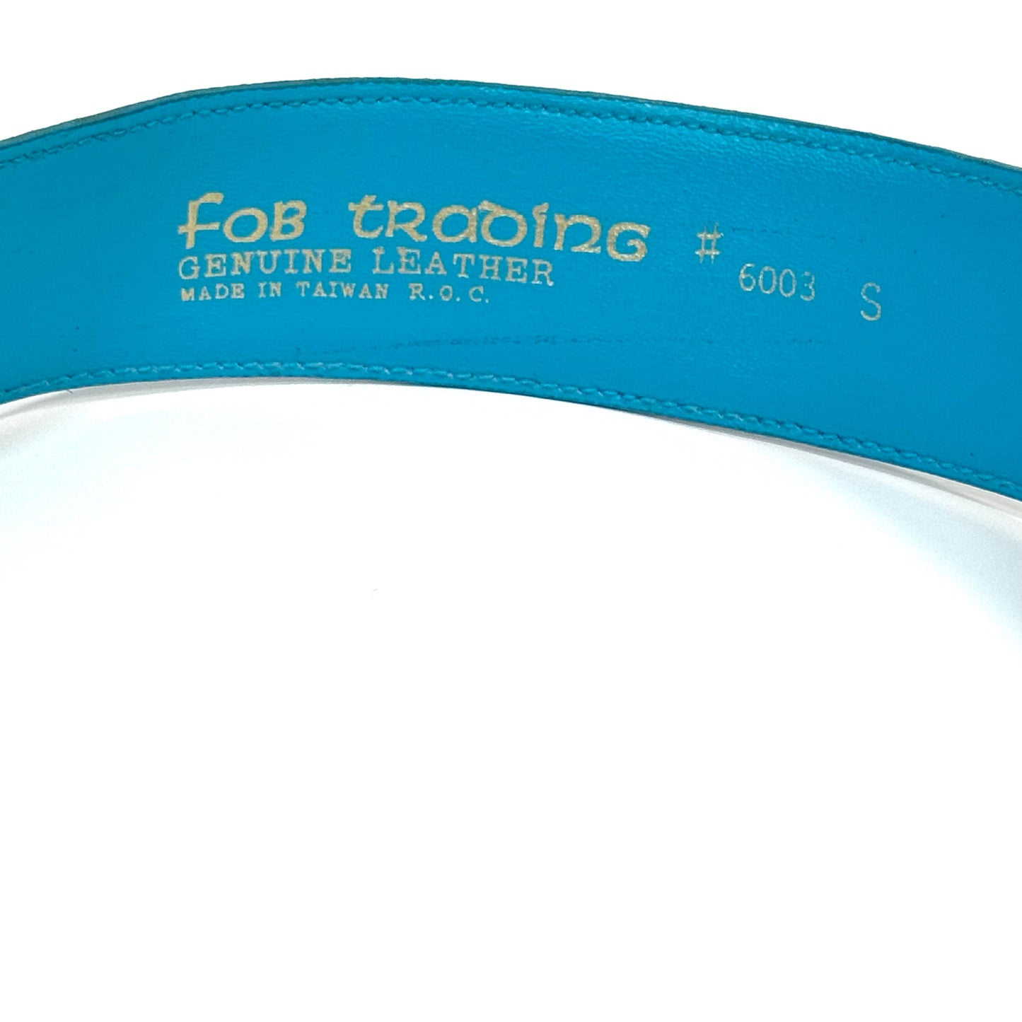 Fob Trading genuine leather Made in Taiwan ROC label number 6003 size small