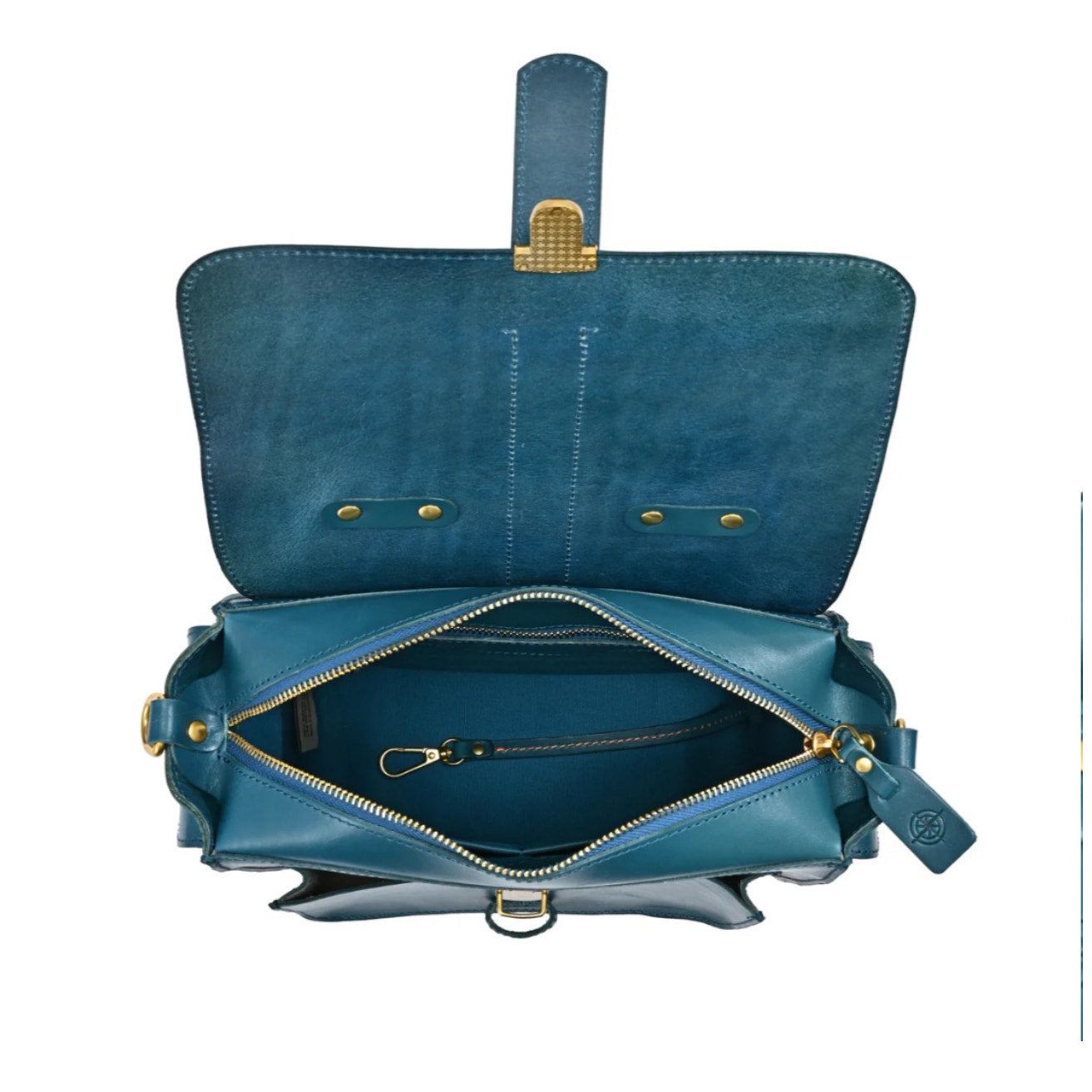 Old Trend Turquoise Leather Valley Breeze Crossbody w/ Dust Bag