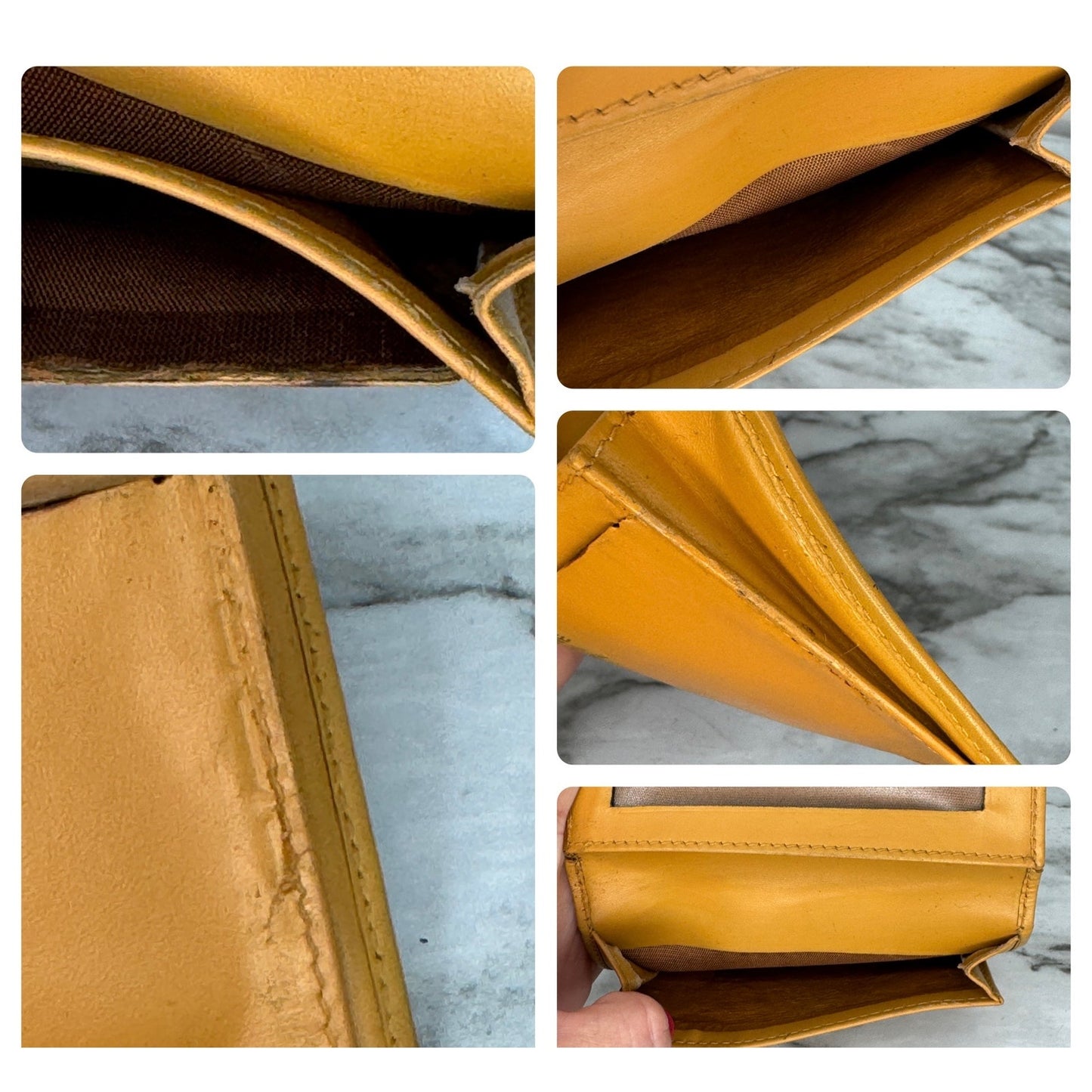 Celine Vintage Macadam Card Case Bifold Wallet Triomphe Logo M13