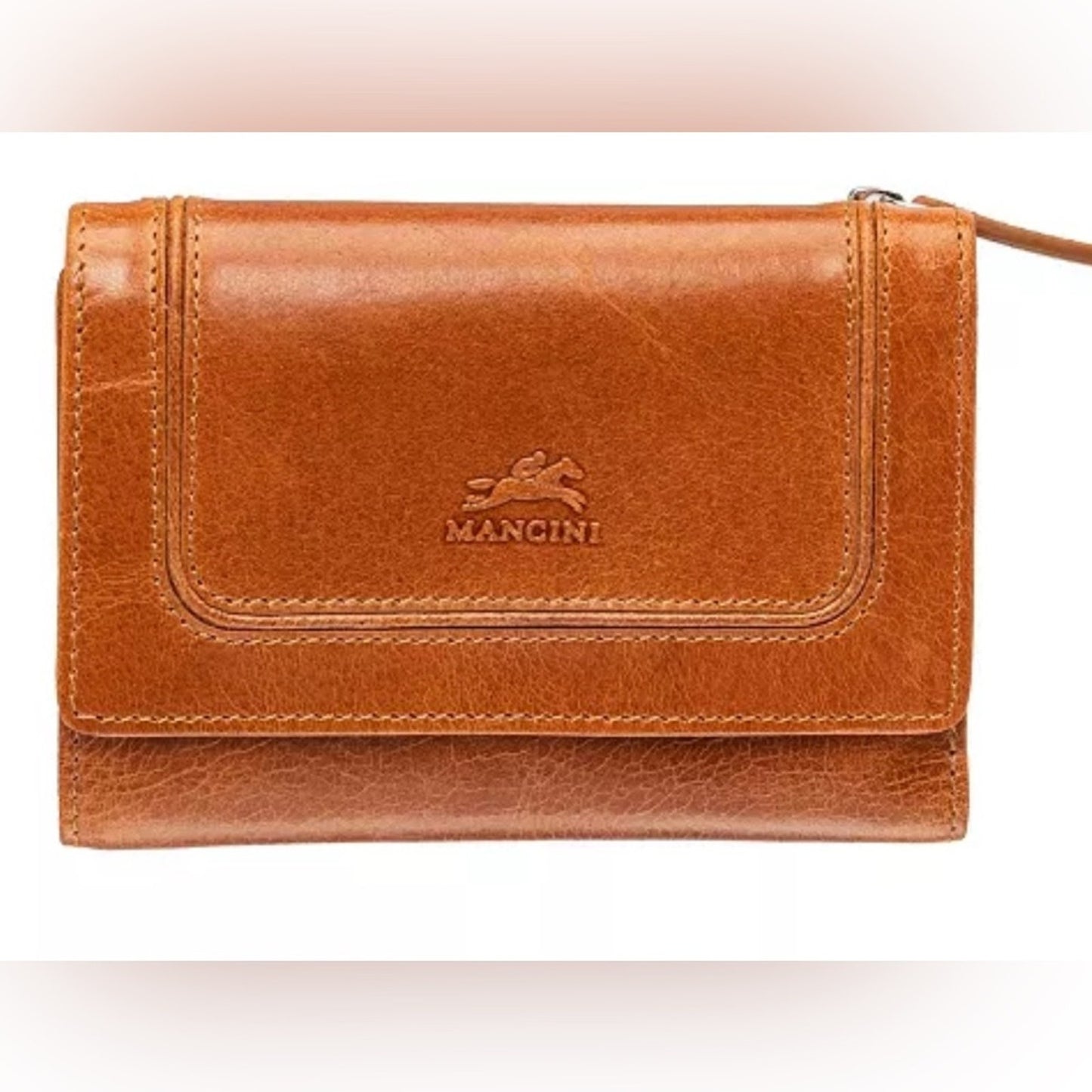 Mancini South Beach RFID Mini Leather Clutch Wallet with Dust Bag