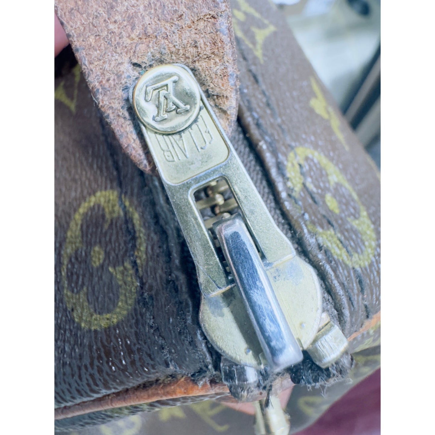 Louis Vuitton Keepall 50 Monogram Vintage Single Zip Lock & Key & Luggage Tag