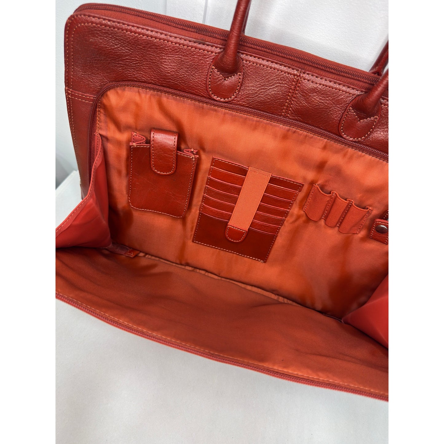 Wilsons Italian Leather Briefcase Messenger Laptop Tote Bag