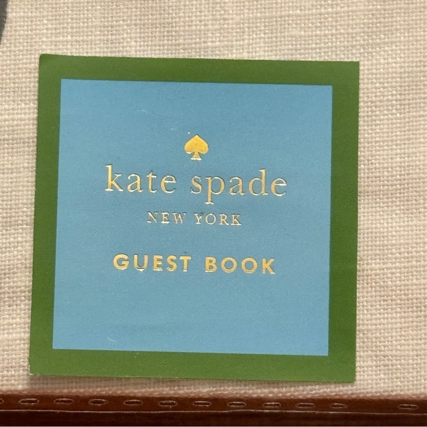 Kate Spade Guest Book Linen Cover Well Wishes