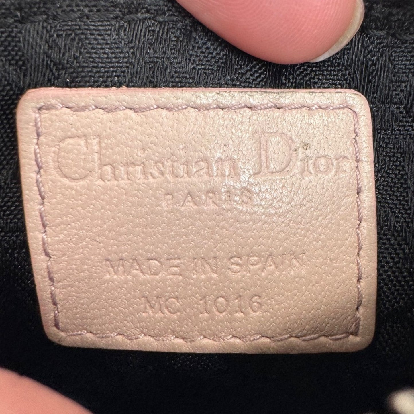 Christian Dior Cannage Leather zip coin wallet DIOR charms
