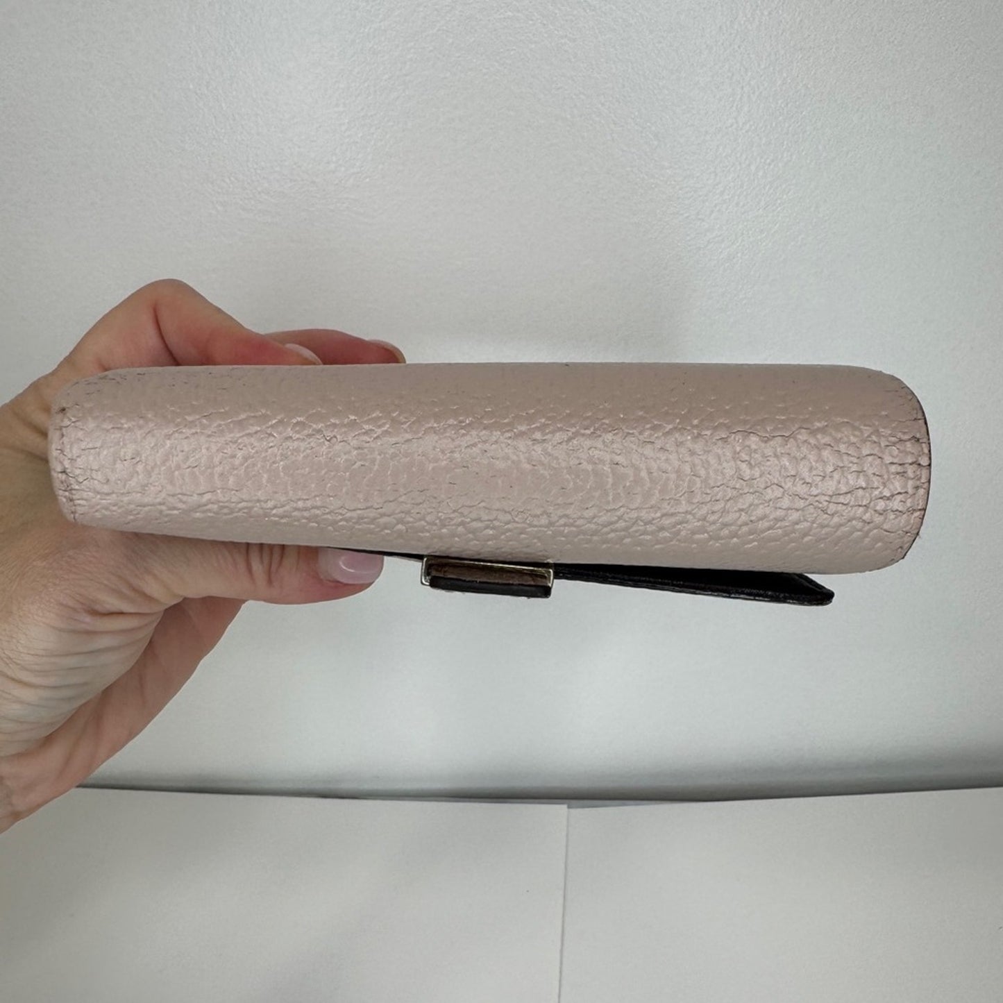 Kate Spade Trifold Compact Leather Wallet – Pink Beige