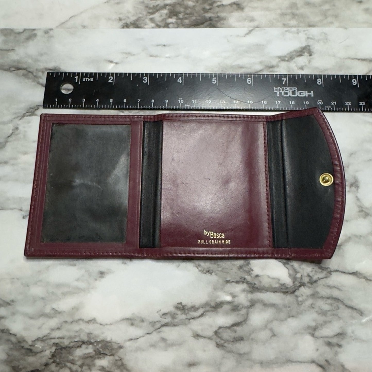 Vintage BOSCA Full Grain Hide Leather Unisex Card Wallet