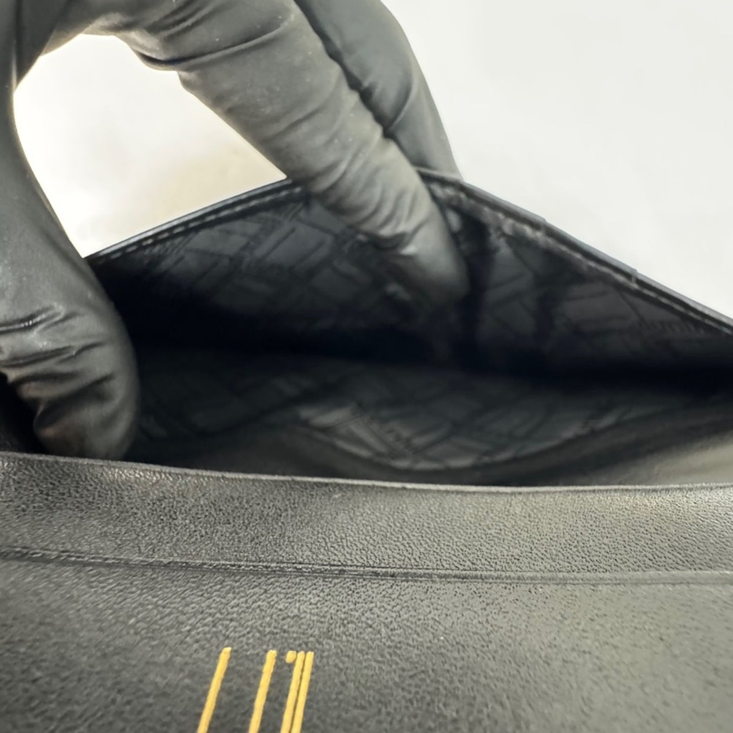 Dunhill Black Leather Long Wallet -