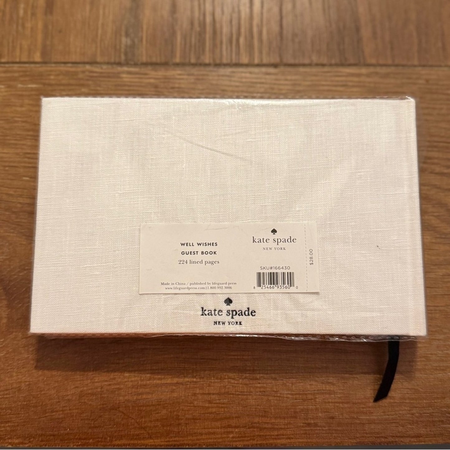 Kate Spade Guest Book Linen Cover Well Wishes