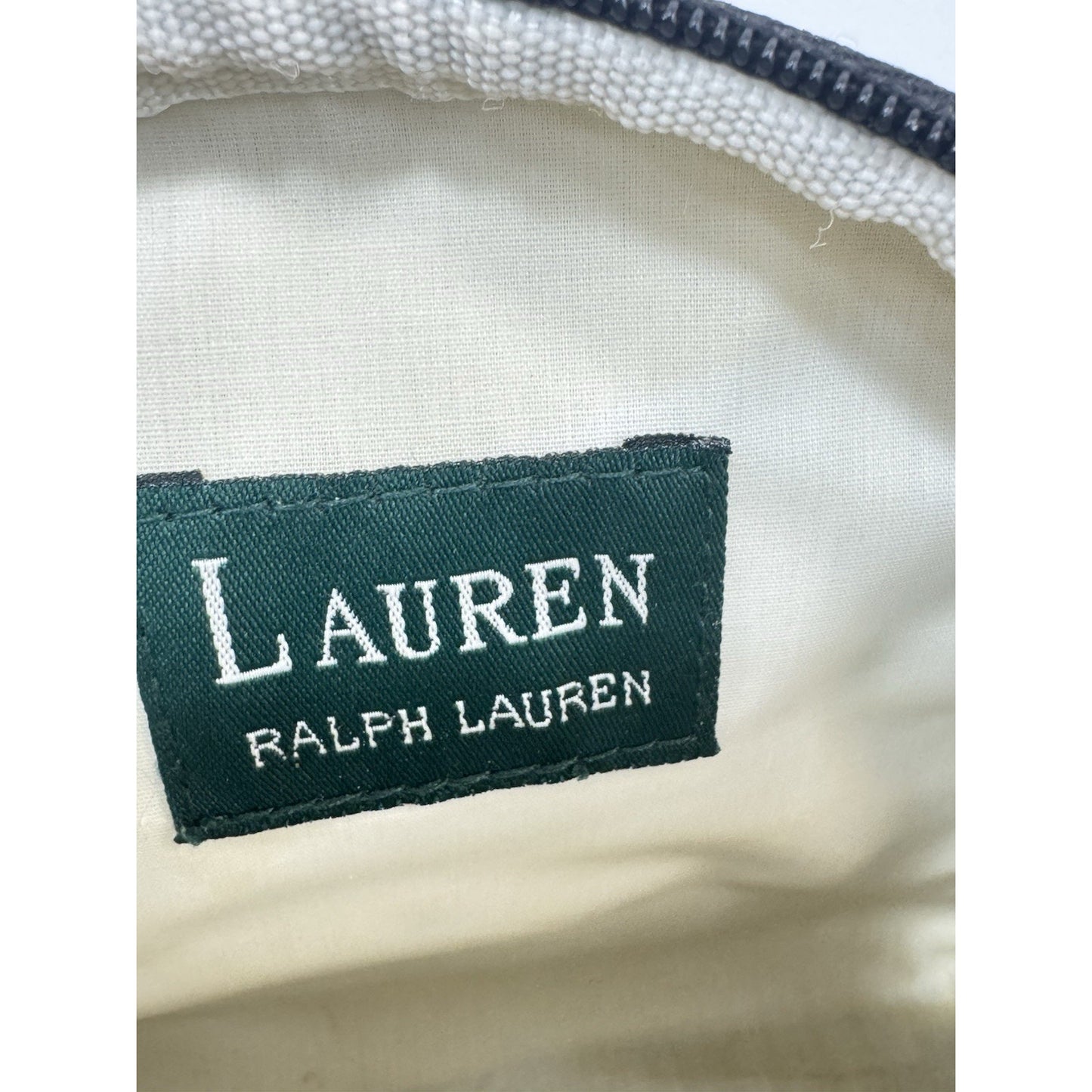 Lauren Ralph Lauren Logo Makeup Bag Clutch Cosmetic Zipper Pouch