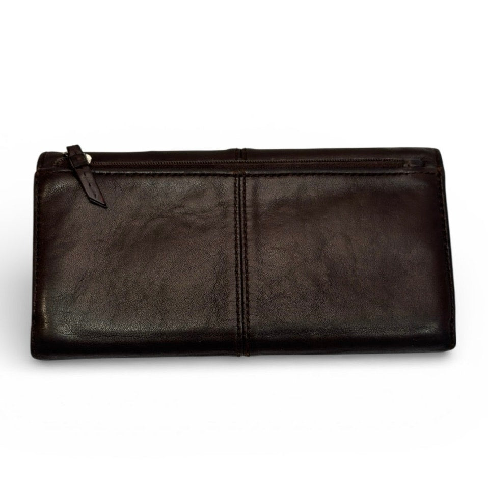 Coach SoHo Brown Burnished Leather Long Wallet