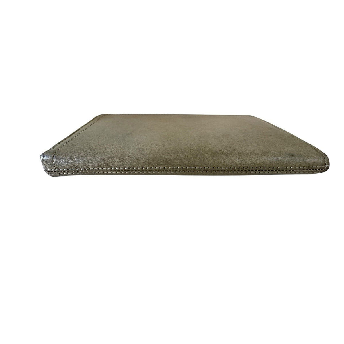 Margot New York Zip Around Leather Wallet Wristlet Olive Green