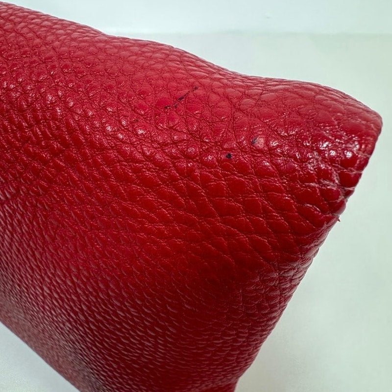 Sondra Roberts Squared Red Foldover Clutch Crossbody Leopard Lining