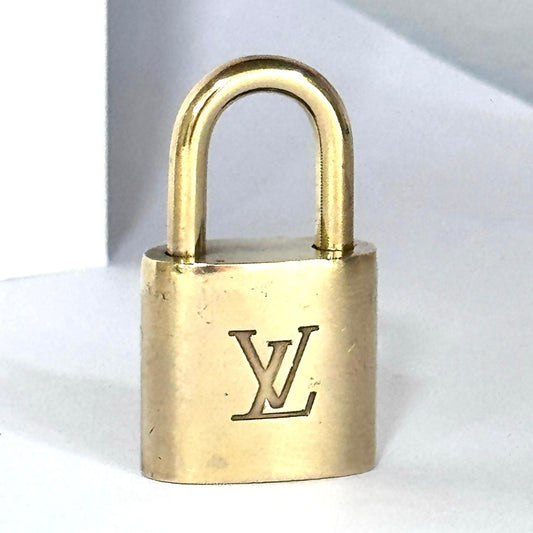 Louis Vuitton Gold Padlock & Key Set  LV Brass Lock 313