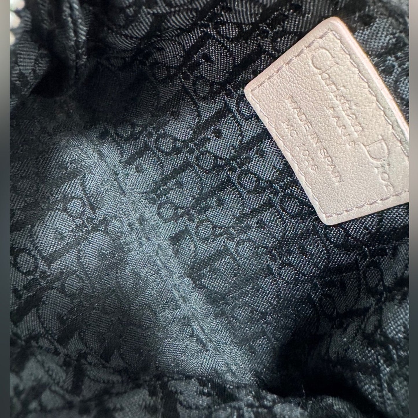 Christian Dior Cannage Leather zip coin wallet DIOR charms