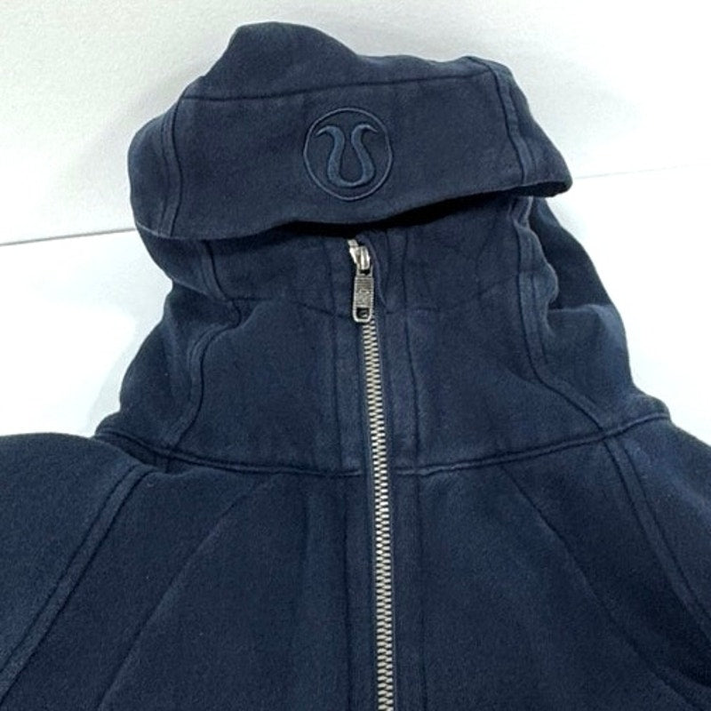 Lululemon Scuba Full Zip Hoodie Light Cotton Fleece Midnight Navy Size 6