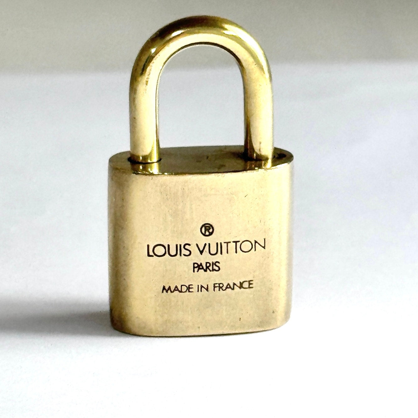 Louis Vuitton Gold Padlock & Key Set  LV Brass Lock 313