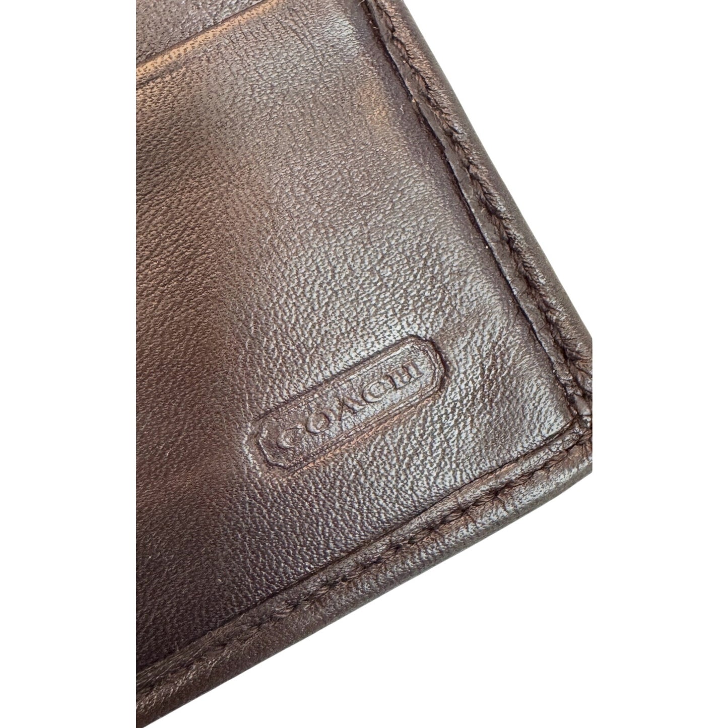 Coach SoHo Brown Burnished Leather Long Wallet