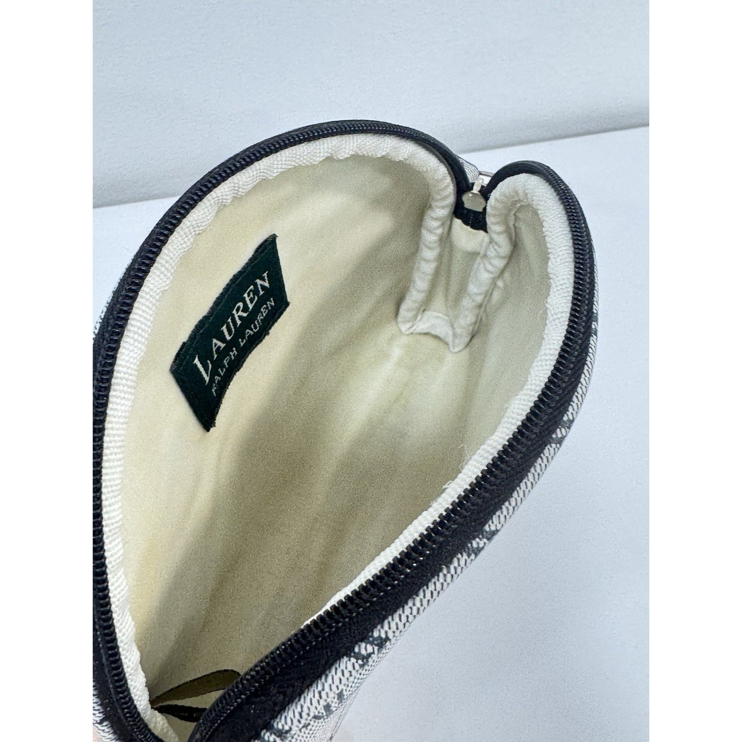 Lauren Ralph Lauren Logo Makeup Bag Clutch Cosmetic Zipper Pouch