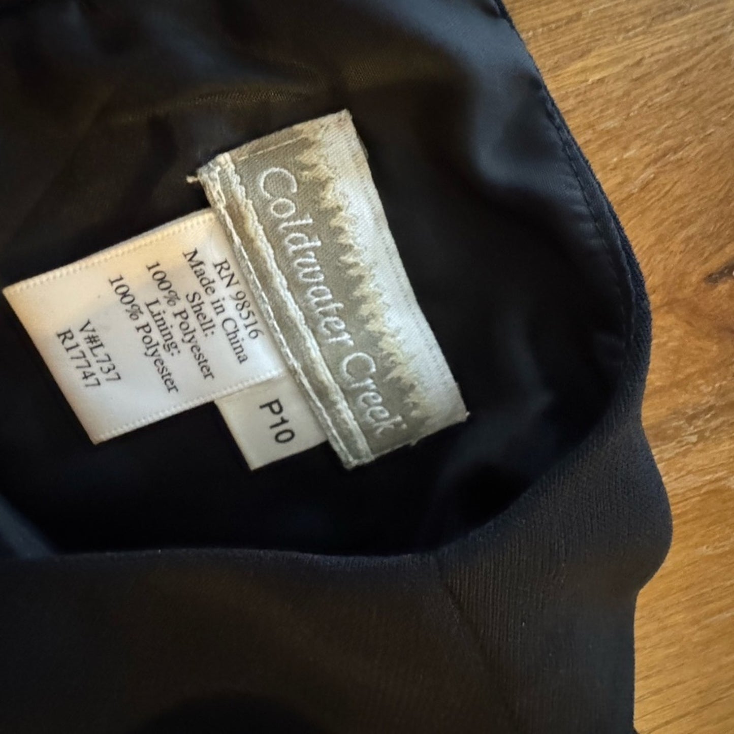 Vintage Coldwater Creek Black Sheath Dress Petite 10 Petite