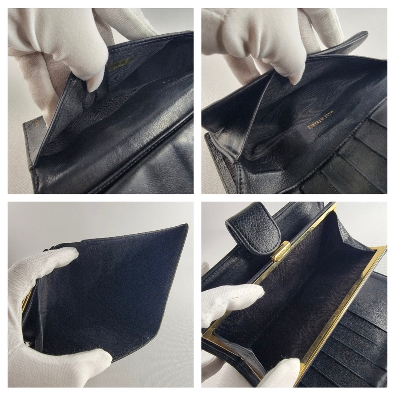 CHANEL Black Cavier CC Leather Long Wallet