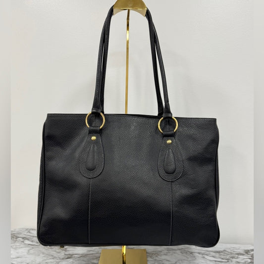 Cristian Genuine Leather Black Tote Bag – Made in Italy