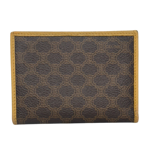 Celine Vintage Macadam Card Case Bifold Wallet Triomphe Logo M13