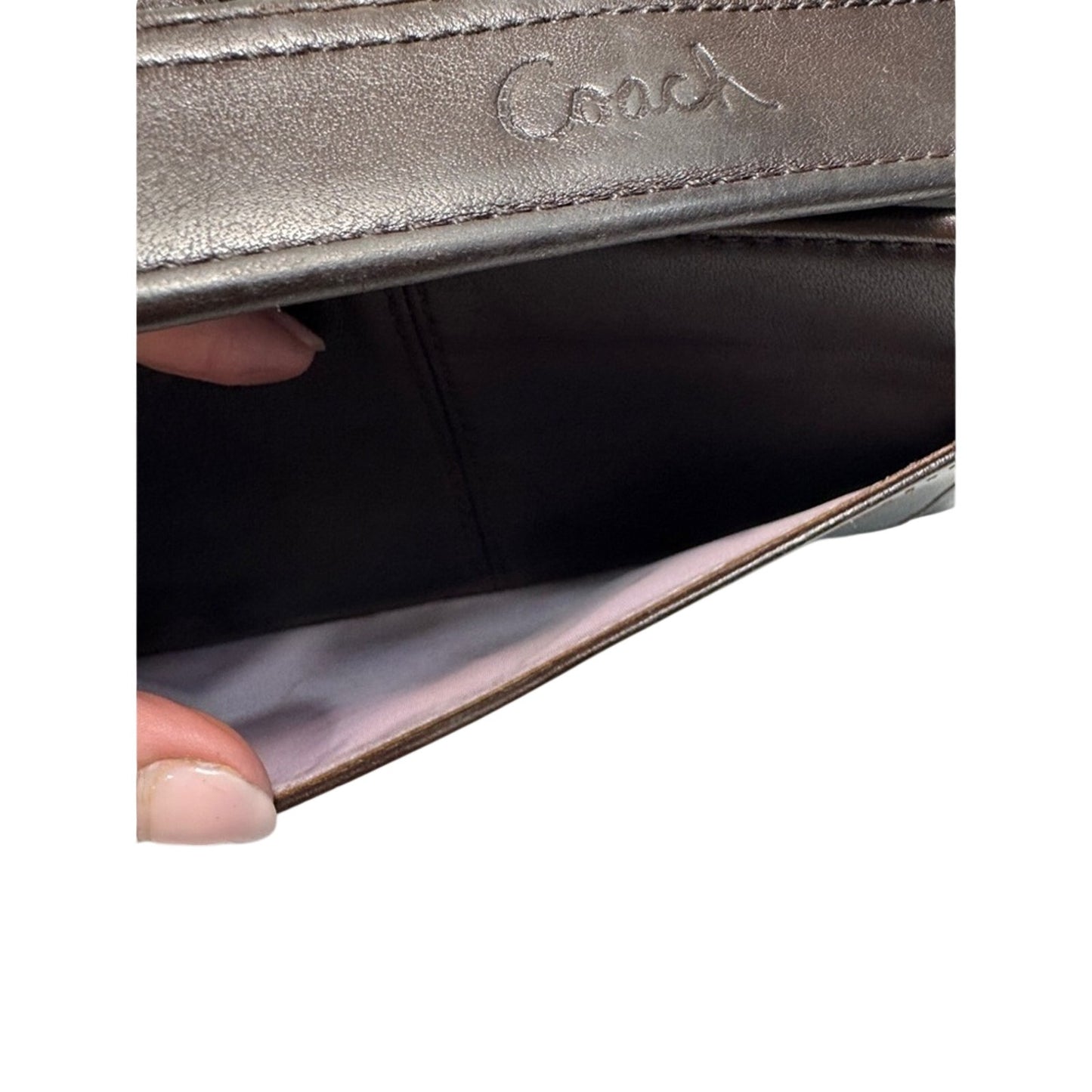 Coach SoHo Brown Burnished Leather Long Wallet