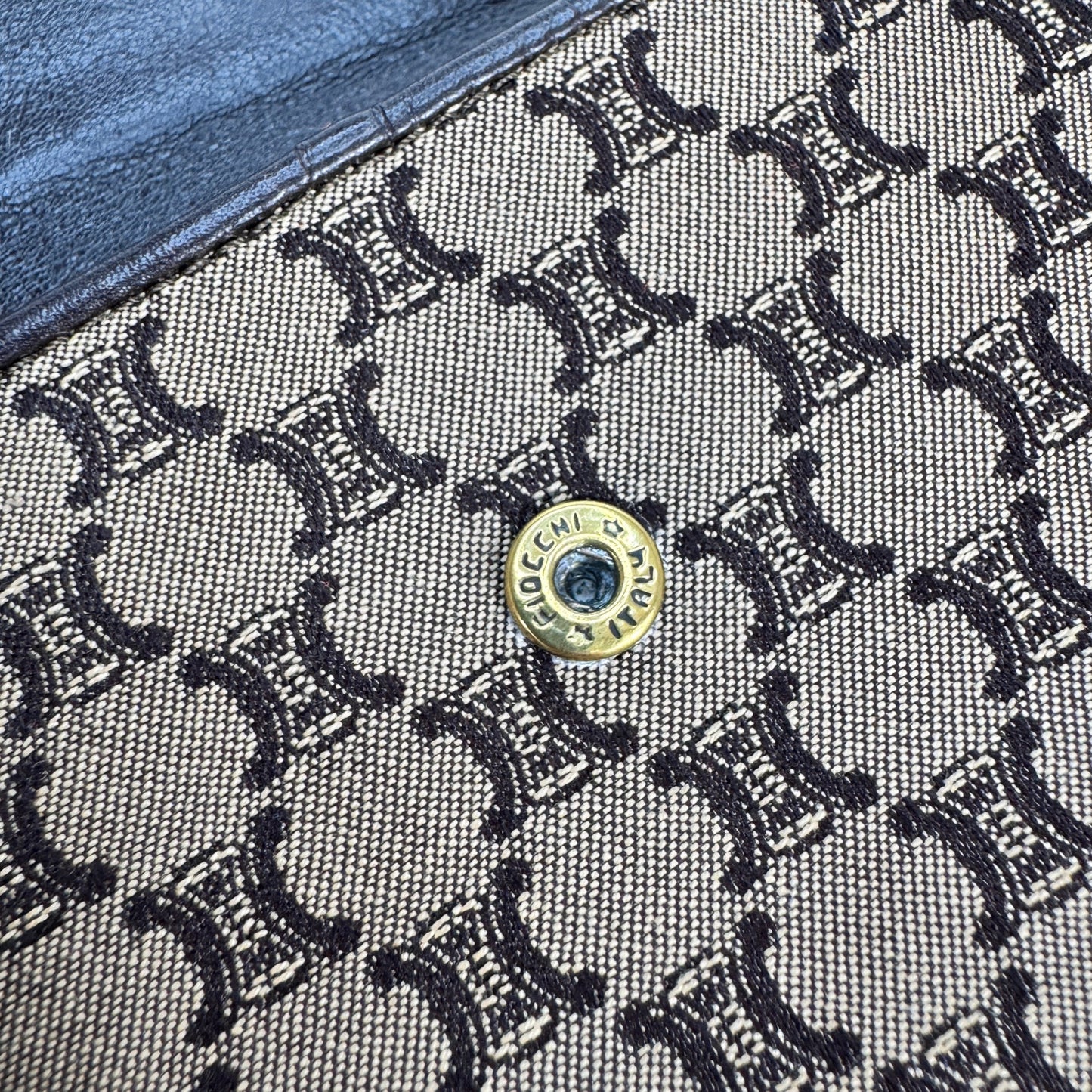 Celine Triomphe Canvas Macadam Compact Wallet